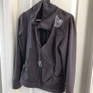 Lole Embroidered Floral Zip Jacket | Size L